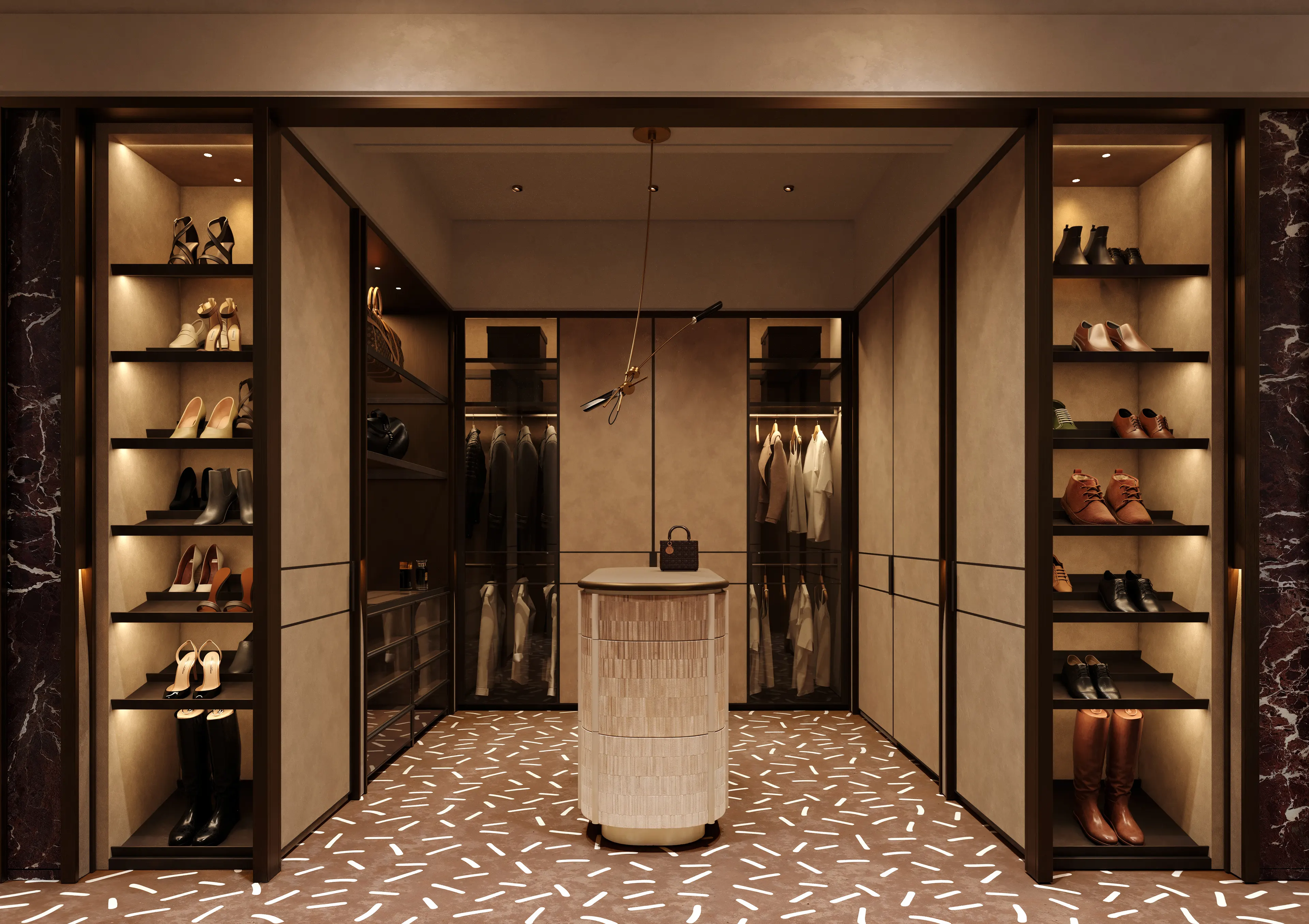 Detail, the master dressing room
